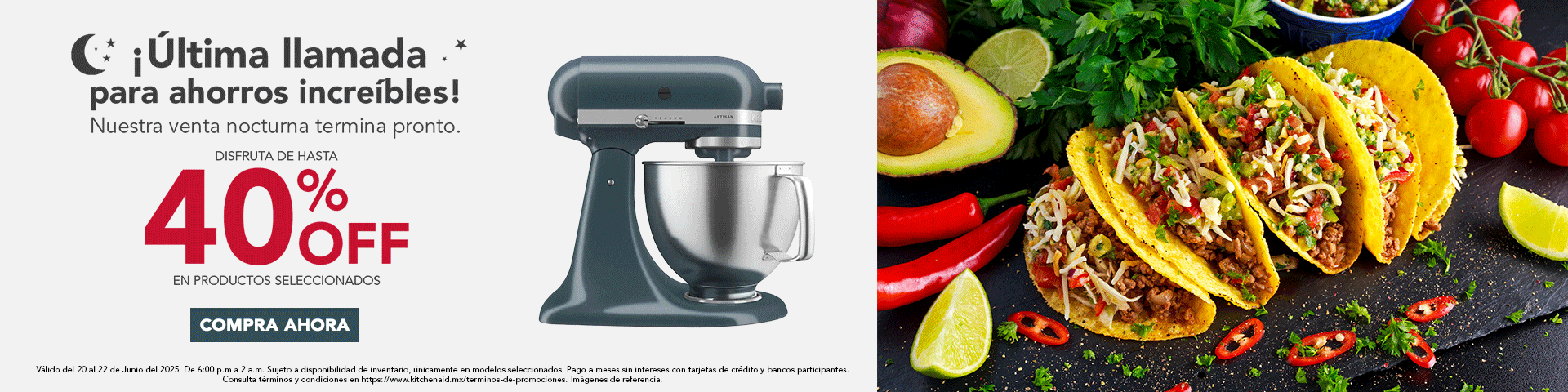 Venta nocturna Kitchenaid
